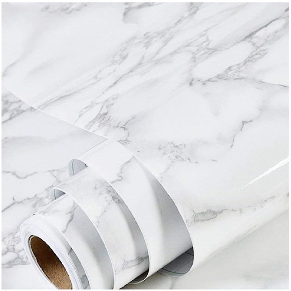 24''118''marmor tapet Granit Grå&hvid papirrulle 23,6" X 118"