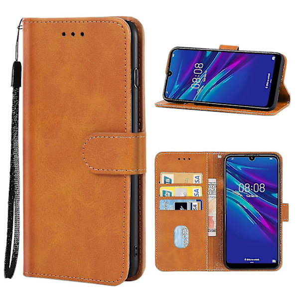 Svart fredag kompatibel Huawei Y6 2019 lädertelefonfodral