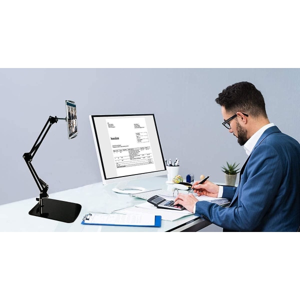 360 Flexible Long Arm Tablet Stand Mount Lazy Bed Bordtelefonholder