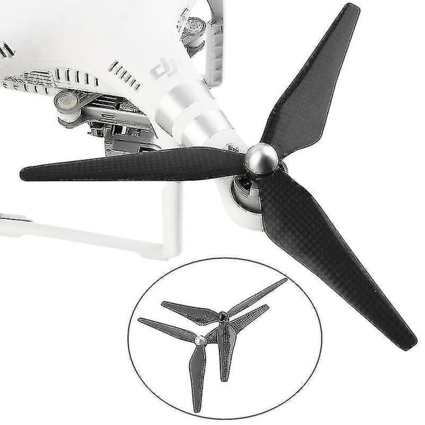 2 stk. Carbon 9450 Fiber Propeller Cw/ccw 3-bladet Prop Dji Phantom 1 2 3 Vision