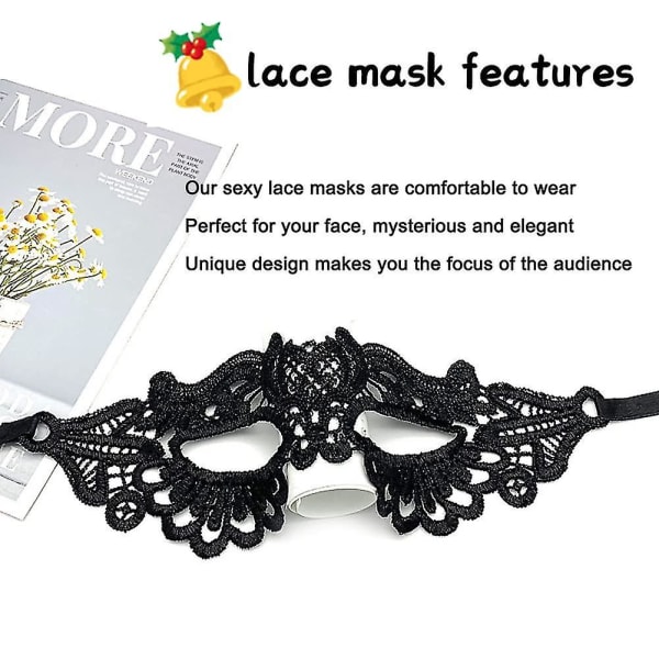 Kvinnors spets venetianska maskeradbal spetsmask sexig venetiansk maskerad karneval festbal ansiktsmaskerad mask