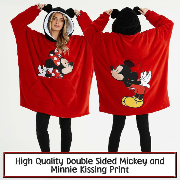 Disney Minnie Mouse Teppe hettegenser for kvinner Minnie og Mikke Gaver