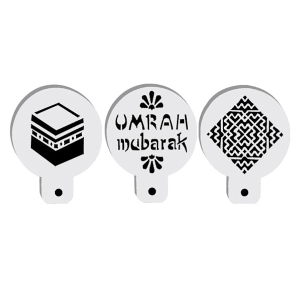 6 st Ramadan kaffemallar plast kakmallar spray bakverktyg