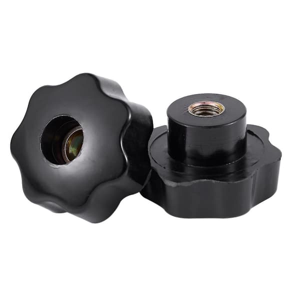 2 st M10 Honmutter 50mm Plast Stjärnhuvud Spännratt Grepp