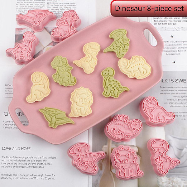 8 st/set DIY tecknade kakformar kakformar kakformar plast