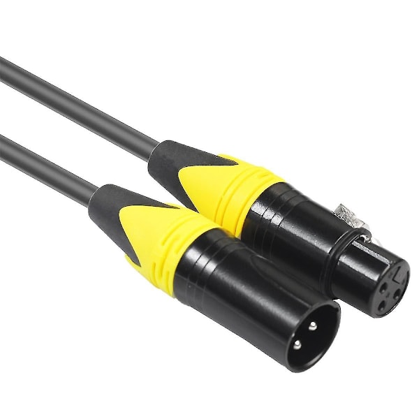 Xlr-kaapeli, uros-naaras, balansoitu äänikaapeli, Xlr Karon -mikrofonikaapeli, 3-pinninen Xlr-kaapeli, 10 jalkaa, keltainen