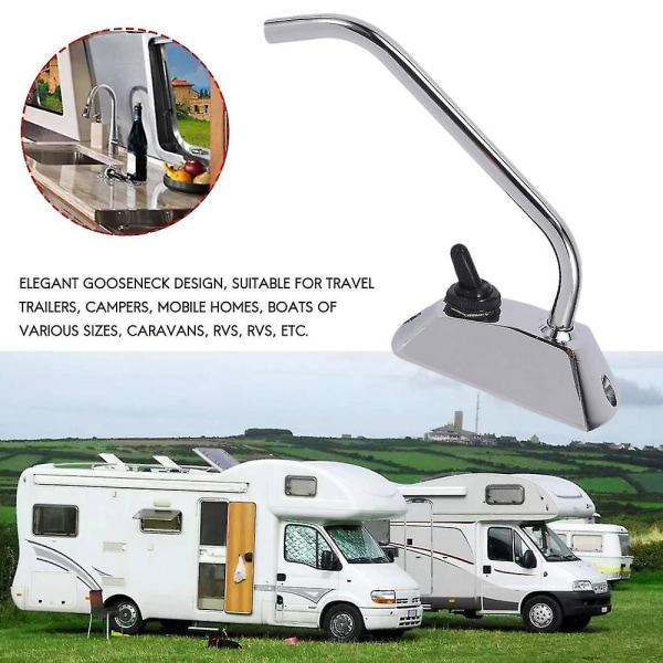 Kjøkkenvask Vannkran 12v 360 Graders Rotasjon Kompatibel Rv Camper Caravan