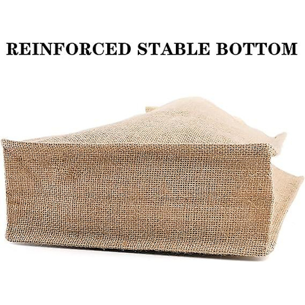 2 Pak Burlap Tote Tasker med Burlap Håndtag - Genanvendelige Indkøbstasker til Svømning, Fiskeri og Indkøb
