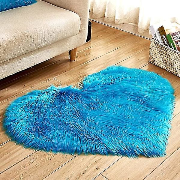 Hjärtformad Deluxe Heminredning Päls-Mjuk Plysch Imitation Lammull Matta/matta, Halksäker Sovrum Shaggy Mattor