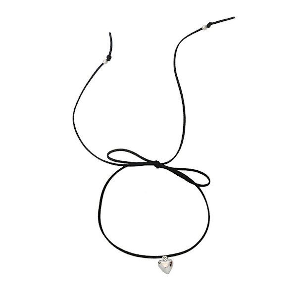 Hjerteformet anheng halskjede choker nakke slips kjede elegant kragebeinskjede halskjede
