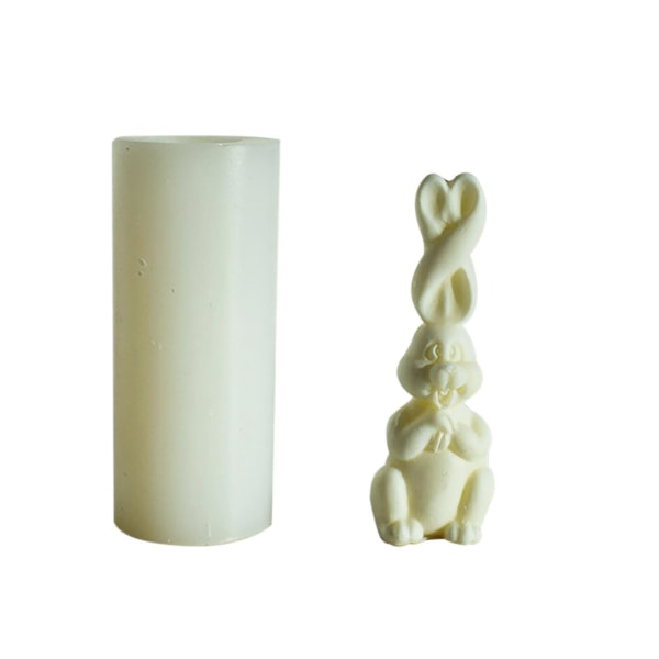 Gør-det-selv kaninlysform Kreativ hvid sød håndværk Unik påsketilbehør til hjemmet