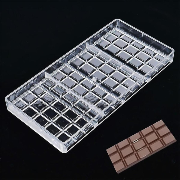 2 stk 3D DIY Konditori Chokoladeform Hjemmelavet: 1 stk Kvadratisk Chokoladeform & 1 stk Slikform