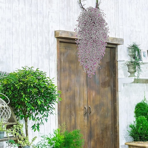 Hängande växter Konstgjorda växter Kompatibla med vägg Hem Rum Pack med 2 Fuchsia