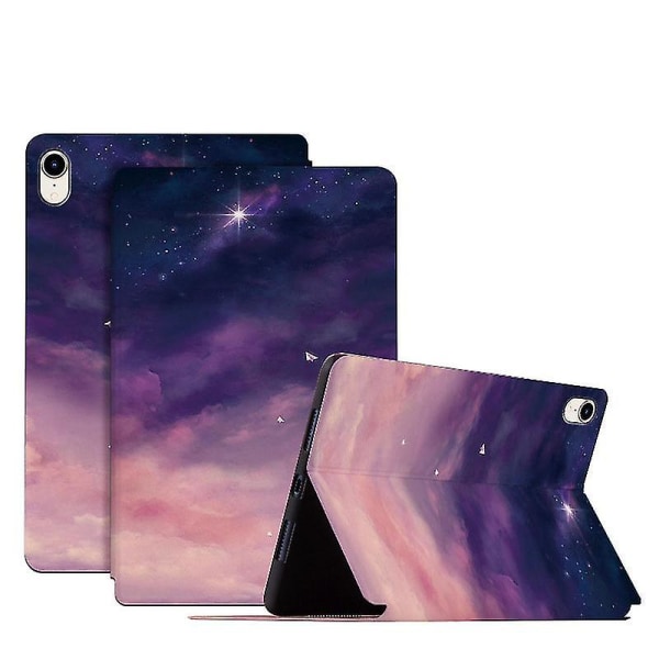Blue Purple Sky Printed 2021 10,2-tums Protect Shell- case för Apple Ipad