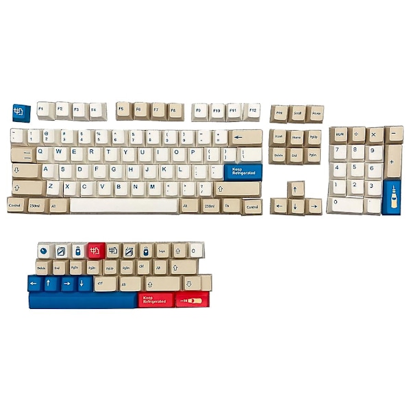 Mekaniske tastaturknapper Pbt Milk Tema Xda Profil 134 Nøkler For Cherry Mx Brytere