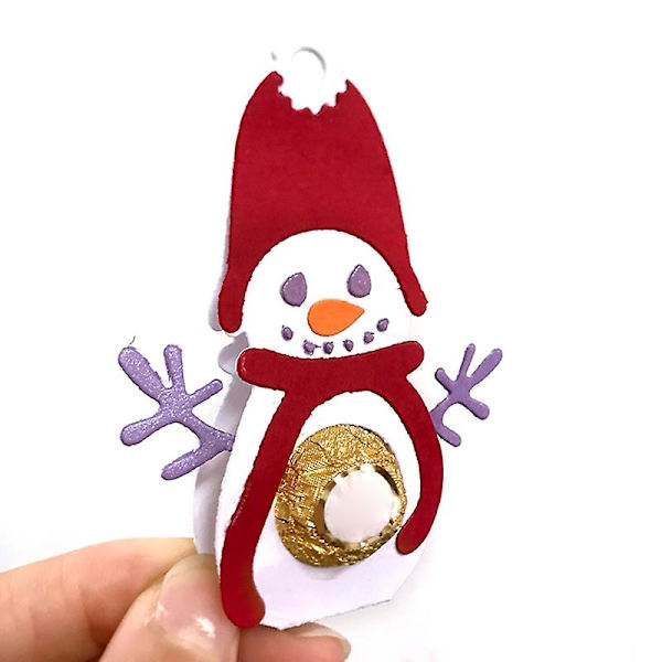 Jul Snögubbe Choklad Metall Skärmaskin Stencil Diy Scrapbooking Album Papper Kort Mall Gjutform Prägling