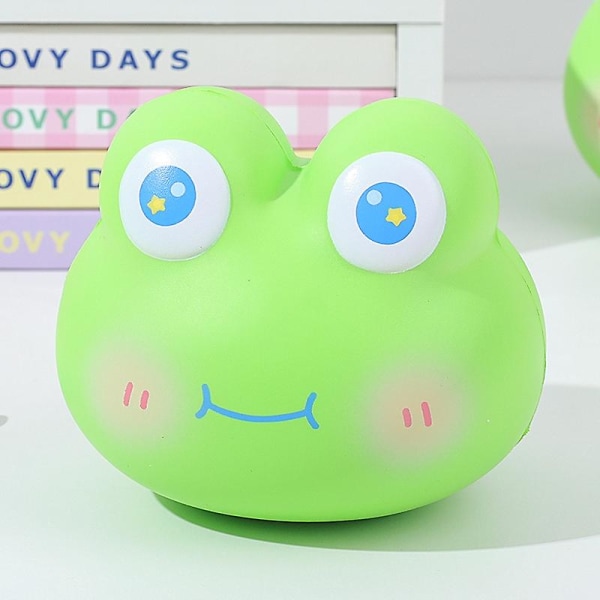 1 pakke The Frog bløde legetøj 3D Squishy legetøj Stress Relief Squeeze legetøj Fidget legetøj til børn og voksne