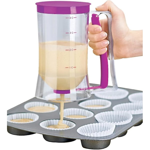 Deigdispenser 900 ml kapasitet, praktisk for baking av cupcakes, muffins, pannekaker, donuts