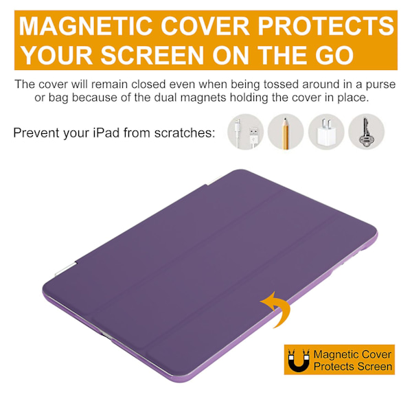 Smart Cover Case PU Läder Magnetiskt Tunnt Skydd för iPad Mini 1 2 3 Lila