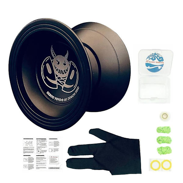 A1 Yoyo, yoyo för nybörjare Aluminium Yoyo, lätt att returnera och öva tricks, svart