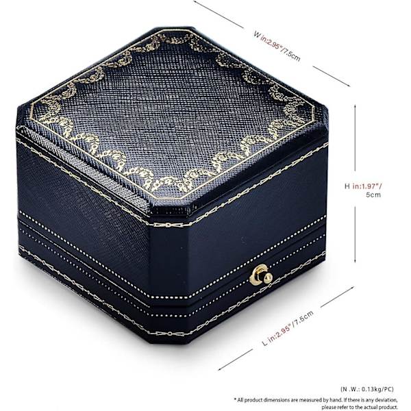 Halskæde Vedhæng Gaveæske Smykke Display Etui Royal Blå