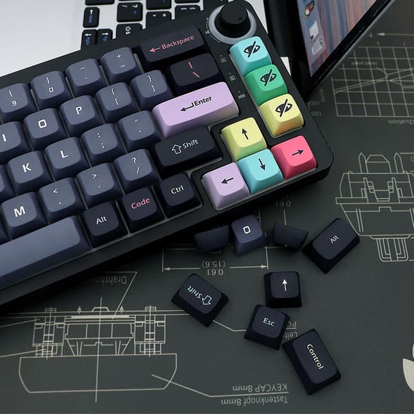 133-näppäimen Dye Sublimation PBT-näppäinhatut Xda-profiilille Mx-kytkimille