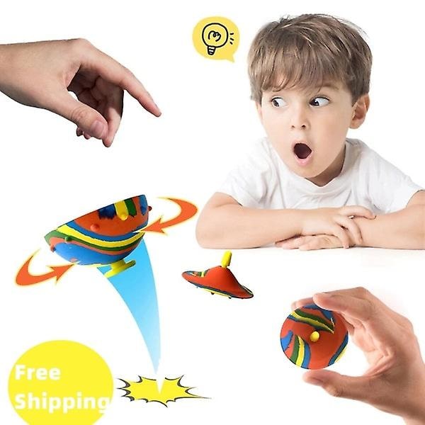 Ny fidgetleksak Hip Hop Pops Pelotas Gummiantistress Boll Studsande Boll Studsande Spinner Skål Snurrande Topp