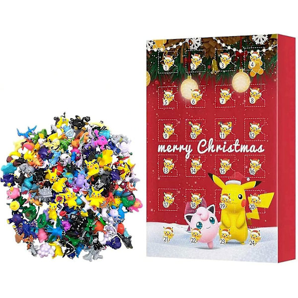 Julekalender 2022 Jul, 24 stk Anime Figurer Julekalender Nedtælling Til Børn Drenge Og Piger 24 Magiske Dage Anime Figurer Til Jul Ferie