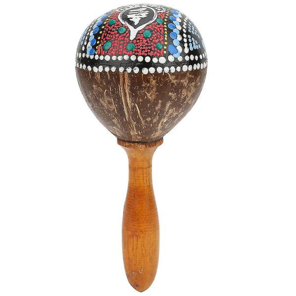Sand Hammer - Coconut Shell Art bærbart håndholdt leketøy Musikkinstrumenttilbehør, kokosnøttskall og tre