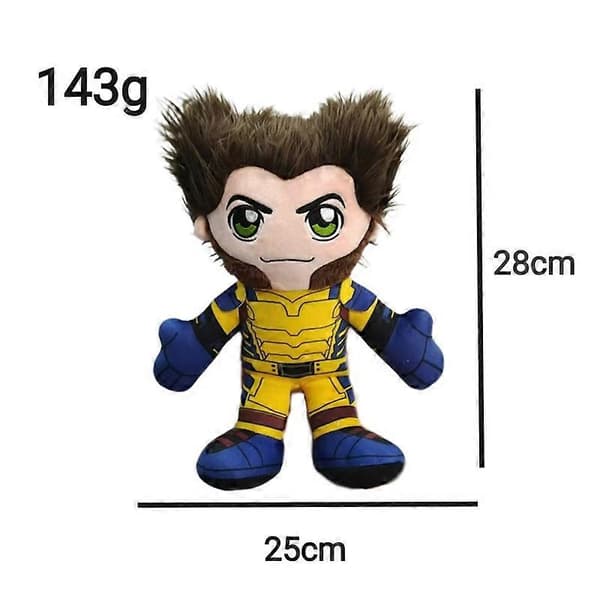 Deadpool & Wolverine Plussjdyr Stoffdyr Dogpool Dukker Bursdagsgave wolverine