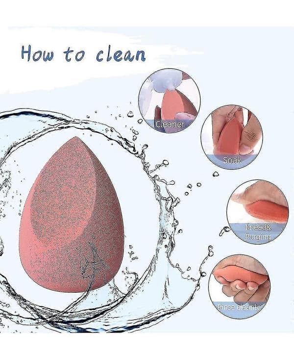Sminksvampar, 4-pack Blender Foundation Blending Sponge, Professionell Skönhet