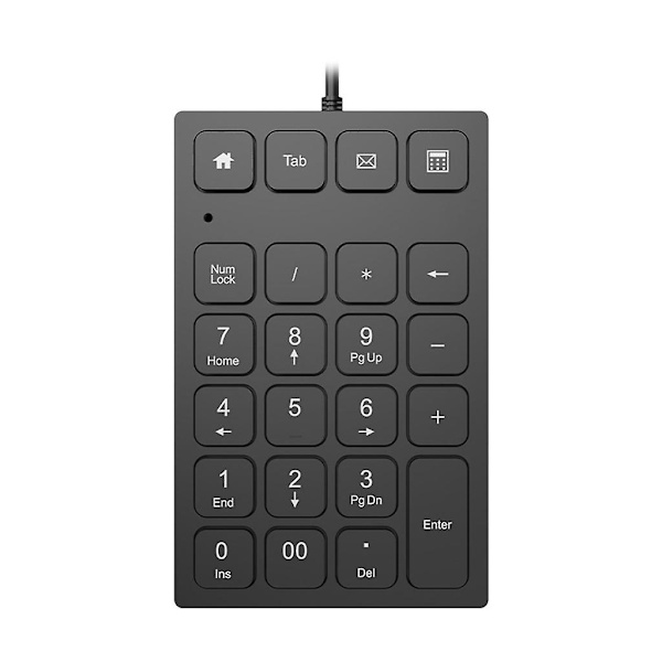 Ultra-slank numerisk tastatur Mini kablet numerisk tastatur Ekstern talltastatur for Aigo N28