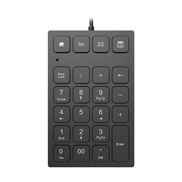 Ultra-slank numerisk tastatur Mini kablet Numpad eksternt nummerblok til Aigo N28