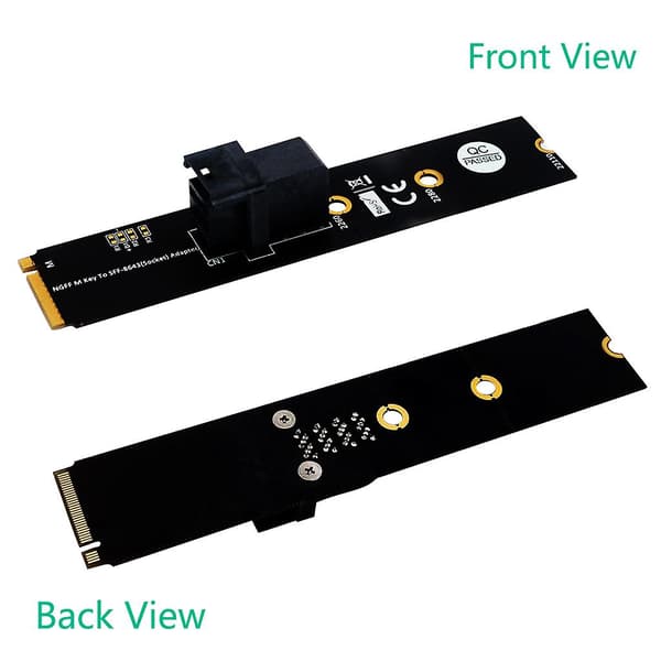 U2-grensesnitt SFF-8639 (u.2) til M.2 NVMe NGFF for Key M Key-m M2-adapter