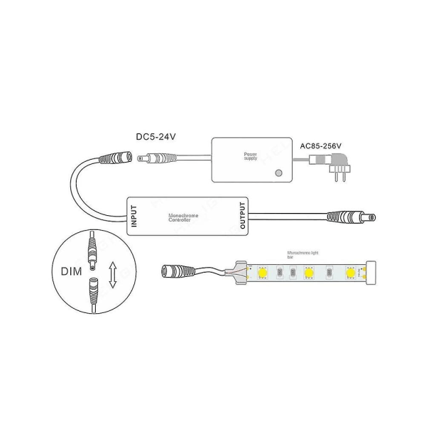 Rf-fjernkontroll LED-dimmer Dc5v-24v Lysstyrkejustering 14-tasters dimbar kontaktbryter for