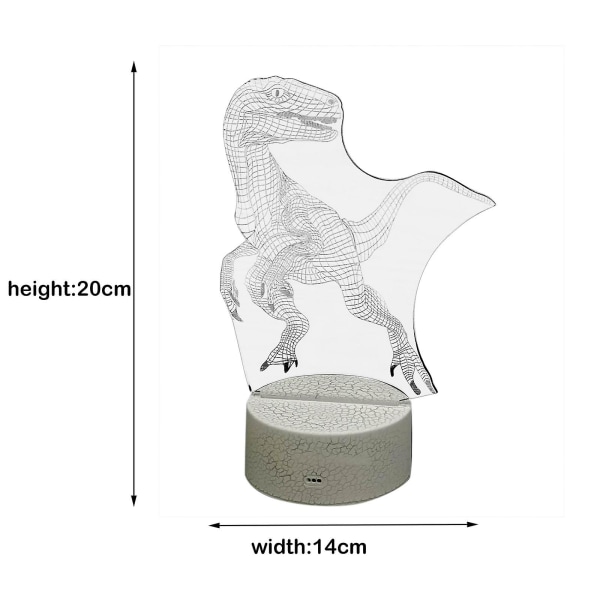 Dinosauruksen 16 väriä kosketettavat kauko-ohjattavat kodin juhlakoristeet