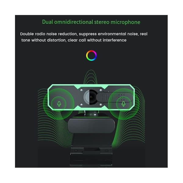 Fyll lys webkamera mikrofon spill Usb kamera 60fps datamaskin 1080p multifunksjons webkamera