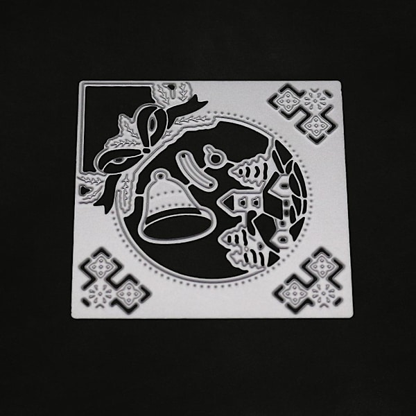 Juleklokke Metal Skæredør Skabelon Diy Scrapbooking Album Stempel Papir Bil