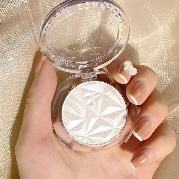 3 Färger Highlighter Puderpalett Glitter Diamant Shimmer Highlighter Ansiktskontur