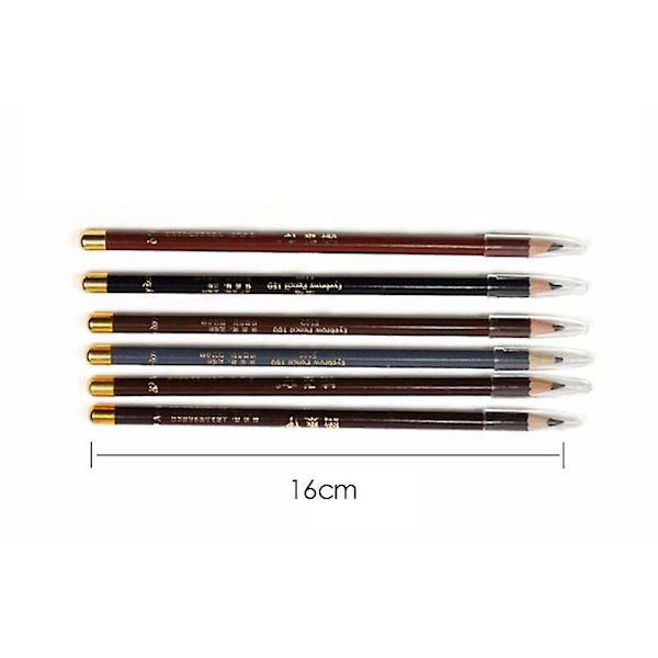 6 Farver Øjenbryn Blyant Makeup Øjenbryn Forbedrere Kosmetik Kunst Vandfast