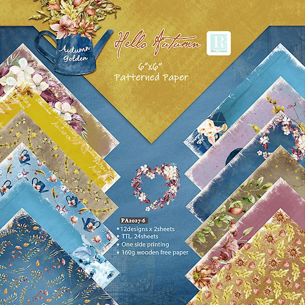24 stk 6x6'' Høst Bakgrunnsmønster Blokkpapir Scrapbooking Dekor Journal