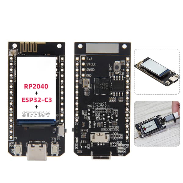 Esp32-c3 T-picoc3 Raspberry Pi Rp2040 Wifi Bluetooth4.2 Udviklingskort