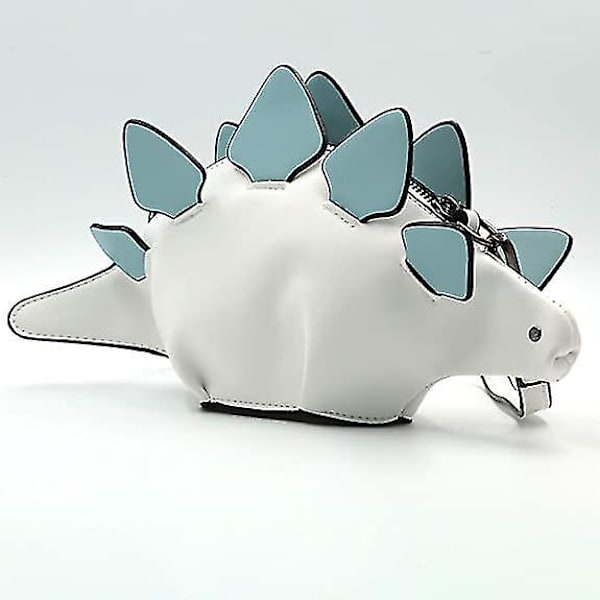 Qiming dinosaurie axelväska, pu stegosaurus crossbody väska för flicka kvinnor
