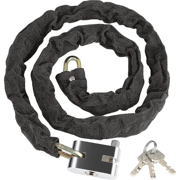 Bike Lock Heavy Duty. [3 Keys] Anti-theft High Security Chain Lock. Weatherproof Bicycle Gift