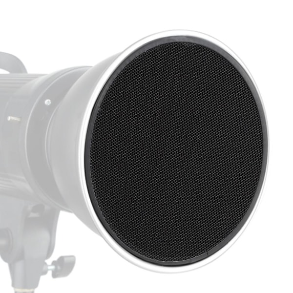 10° lättvikts svart aluminiumlegering fotostudio reflektor rutnät för 16,8 cm diameter videoljus