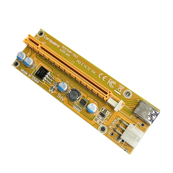 Pci Express 1x - 16x USB3.0 -jatkokaapeli Pci-e -nousukortti 6pin 2xLED