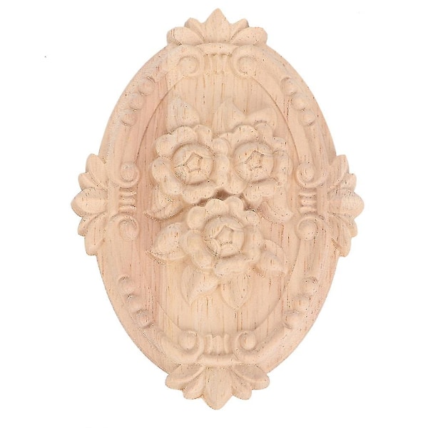Soikea kukkakuvioitu koristeellinen huonekalukoriste (13*9cm)
