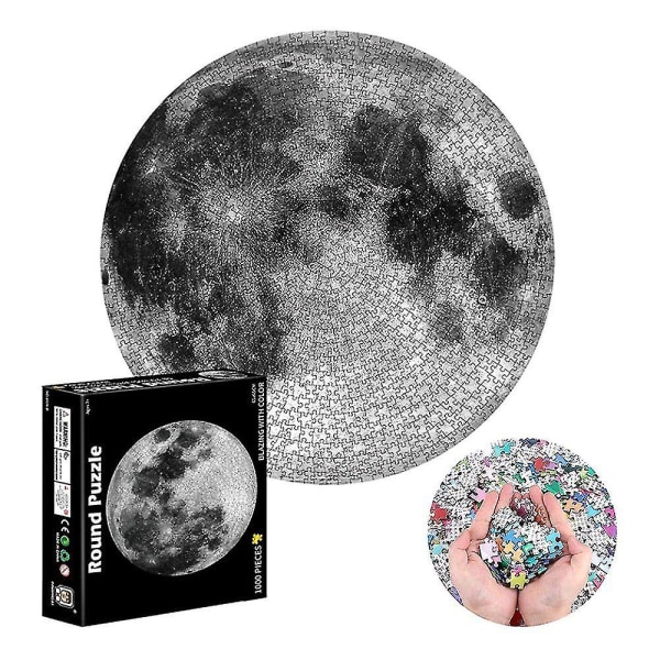 1000-piece Round Puzzle, Placement Game Puzzle, Rainbow Puzzle, Adult Puzzle, Creative Adult Puzzle, Educational Puzzle (moon)