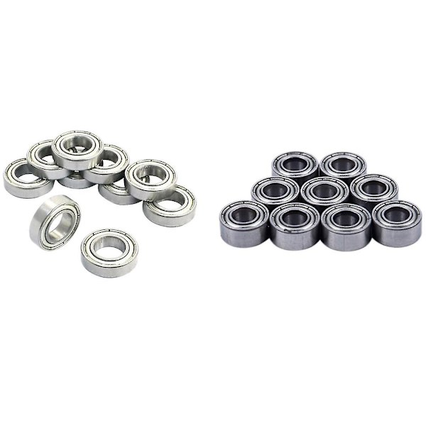 10 stk. 6800z 10 x 19 x 5 mm enkelt række afskærmet dyb rille kugleleje & 10x 684zz leje 4x9x4 mm