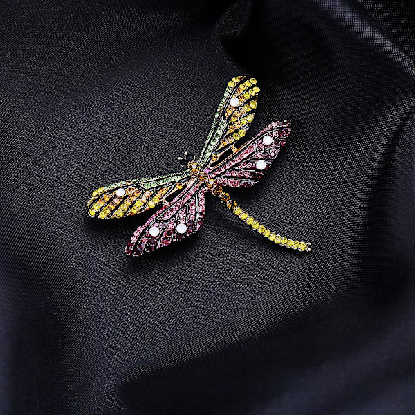 Dragonfly Brosje Insekt Fargerik Mote Charms Smykker Merke Bankett Skjerf Pins